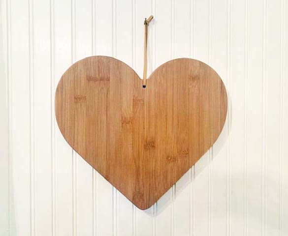 Amazon.com: Heart Shaped Cutting Board Organic Bamboo 12 x